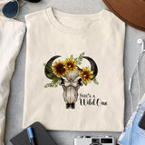 She's a Wild One sublimation design, png for sublimation, Retro sunflower PNG, hobbies vibes png