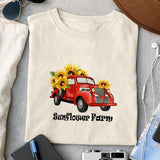Sunflower Farm sublimation design, png for sublimation, Retro sunflower PNG, hobbies vibes png