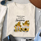 Stand close to people who feel like sunshine sublimation design, png for sublimation, Retro sunflower PNG, hobbies vibes png