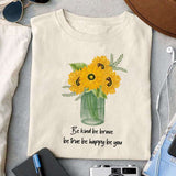 Be kind be brave be true be happy be you sublimation design, png for sublimation, Retro sunflower PNG, hobbies vibes png