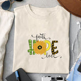 Faith Hope Love sublimation design, png for sublimation, Retro sunflower PNG, hobbies vibes png