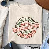 Nice List Approved Santa Claus Certified 1 sublimation, png for sublimation, Santa Mails PNG,  Christmas SVG