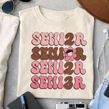 Senior 2023 sublimation design, png for sublimation, Retro School design, Senior PNG, Graduation day PNG