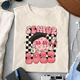 Senior 2023 sublimation design, png for sublimation, Retro School design, Senior PNG, Graduation day PNG