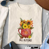 Fall blessings sublimation design, png for sublimation, Autumn PNG, Positive vibe PNG, Autumn vibe PNG