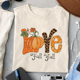 Love fall y'all sublimation design, png for sublimation, Autumn PNG, Positive vibe PNG, Autumn vibe PNG