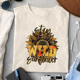 Stay wild sunflower sublimation design, png for sublimation, Retro sunflower PNG, hobbies vibes png