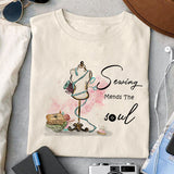 Sewing Mends The Soul sublimation design, png for sublimation, Sewing PNG, Hobbies PNG