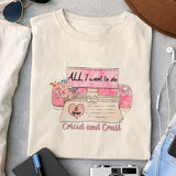 All I want to do is hear crickets and craft sublimation design, png for sublimation, Craft PNG, Hobbies PNG