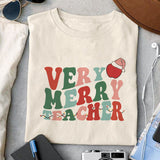 Very merry teacher sublimation 1 design, png for sublimation, Christmas teacher PNG, Christmas SVG, Teacher Svg