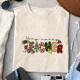 Very merry Teacher sublimation design, png for sublimation, Christmas PNG, teacher Christmas PNG