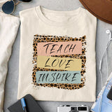 Teach Love Inspire sublimation design, png for sublimation, Retro teacher PNG, Teacher life PNG