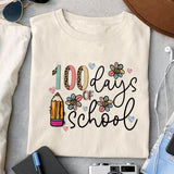 100 days of school sublimation design, png for sublimation, Retro teacher PNG, Teacher life PNG