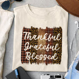 Thankful Grateful Blessed sublimation