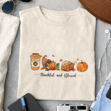 Thankful and Blessed sublimation design, png for sublimation, Holidays design, Thanksgiving sublimation