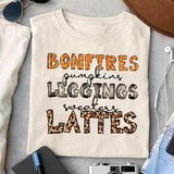 Flannels Hayrides Pumpkins sweaters bonfires sublimation