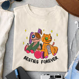 Besties forever sublimation design, png for sublimation, Halloween png, Voodoo dolls png png