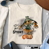 Let's get spooky sublimation design, png for sublimation, Vintage Halloween design, Halloween styles
