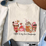 Coffee is my love language sublimation design, png for sublimation, Valentine PNG, Valentine coffee PNG