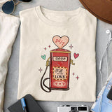 Fill up on love sublimation design, png for sublimation, Valentine PNG, Retro Valentine Mama PNG