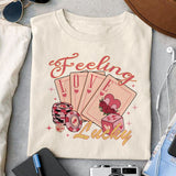 Feeling lucky sublimation design, png for sublimation, Valentine PNG, Retro Valentine Mama PNG