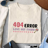 404 error Love not found sublimation design, png for sublimation, Valentine PNG, Retro Valentine Mama PNG