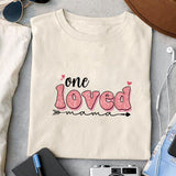 One Loved Mama sublimation design, png for sublimation, Valentine PNG, Retro Valentine Mama PNG