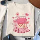 Coffee Mini sublimation design, png for sublimation, Valentine PNG, Retro Valentine Mama PNG