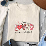 I am loved John 3 16 sublimation design, png for sublimation, Valentine PNG, Valentine quote PNG