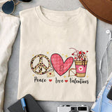 Peace Love Valentines sublimation design, png for sublimation, Valentine PNG, Valentine coffee PNG