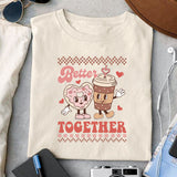 Better Together SVG design, svg for sublimation, Valentine SVG, Retro Valentine ugly sweater SVG