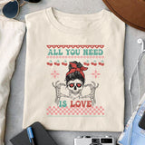 All You Need is Love SVG design, svg for sublimation, Valentine SVG, Retro Valentine ugly sweater SVG