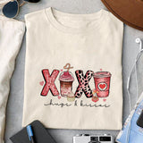 XOXO hugs & kisses sublimation design, png for sublimation, Valentine PNG, Valentine coffee PNG