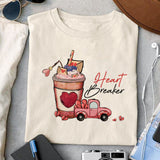 Heartbreaker sublimation design, png for sublimation, Valentine PNG, Valentine coffee PNG