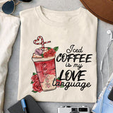 Iced coffee is my love language sublimation design, png for sublimation, Valentine PNG, Valentine coffee PNG