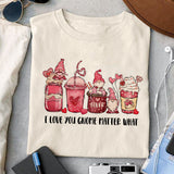 I love you gnome matter what sublimation design, png for sublimation, Valentine PNG, Valentine coffee PNG