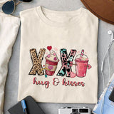 XOXO hug & kisses sublimation design, png for sublimation, Valentine PNG, Valentine coffee PNG