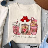 I love you Coffee is my valentine sublimation design, png for sublimation, Valentine PNG, Valentine coffee PNG