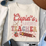 Cupid's favorite teacher sublimation design