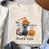 Pumpkins potions and black cats sublimation design, png for sublimation, Halloween characters, Witch cat, Spooky design