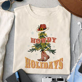 Howdy Holidays sublimation design, png for sublimation, Christmas PNG, Western christmas PNG
