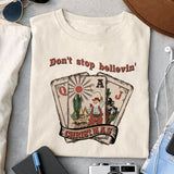 Don't stop believin' Christmas sublimation design, png for sublimation, Christmas PNG, Western christmas PNG
