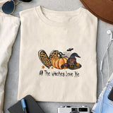 All The Witches Love Me sublimation design, png for sublimation, Witch PNG, Halloween characters PNG