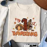 My 1st Thanksgiving sublimation design, png for sublimation, Holidays design, Thanksgiving sublimation