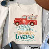 Winter wonderland sweater weather cozy fire snowflakes sublimation