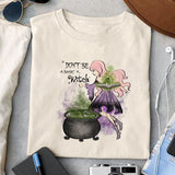 Don't be a basic witch sublimation design, png for sublimation, Witch PNG, Halloween characters PNG