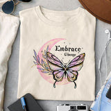 Embrace Change sublimation design, png for sublimation, Witch PNG, Halloween characters PNG