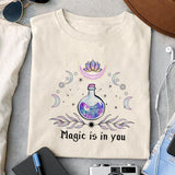 Magic is in you sublimation design, png for sublimation, Witch PNG, Halloween characters PNG