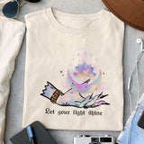 Let your light shine sublimation design, png for sublimation, Witch PNG, Halloween characters PNG