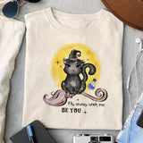 Fly away with me BE YOU sublimation design, png for sublimation, Witch PNG, Halloween characters PNG